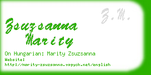 zsuzsanna marity business card